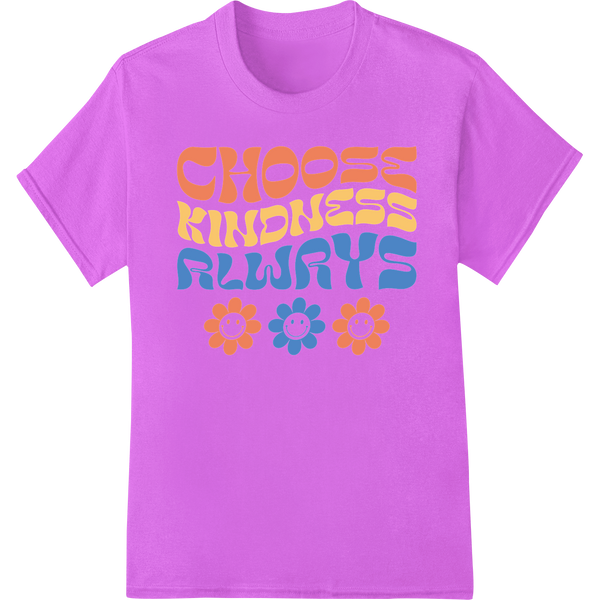 Choose Kindness Always - Inspirational Typography Print on purple shirt - SUPERDTF-DTF Prints-DTF Transfers-Custom DTF Prints