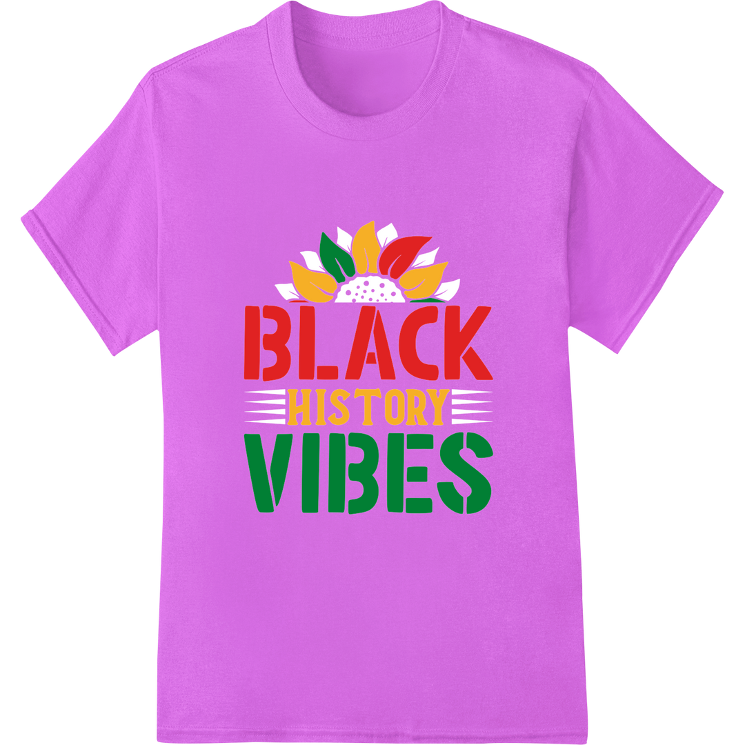 Celebrate Black History Month: Vibrant DTF Heat Transfer on purple shirt - SUPERDTF-DTF Prints-DTF Transfers-Custom DTF Prints