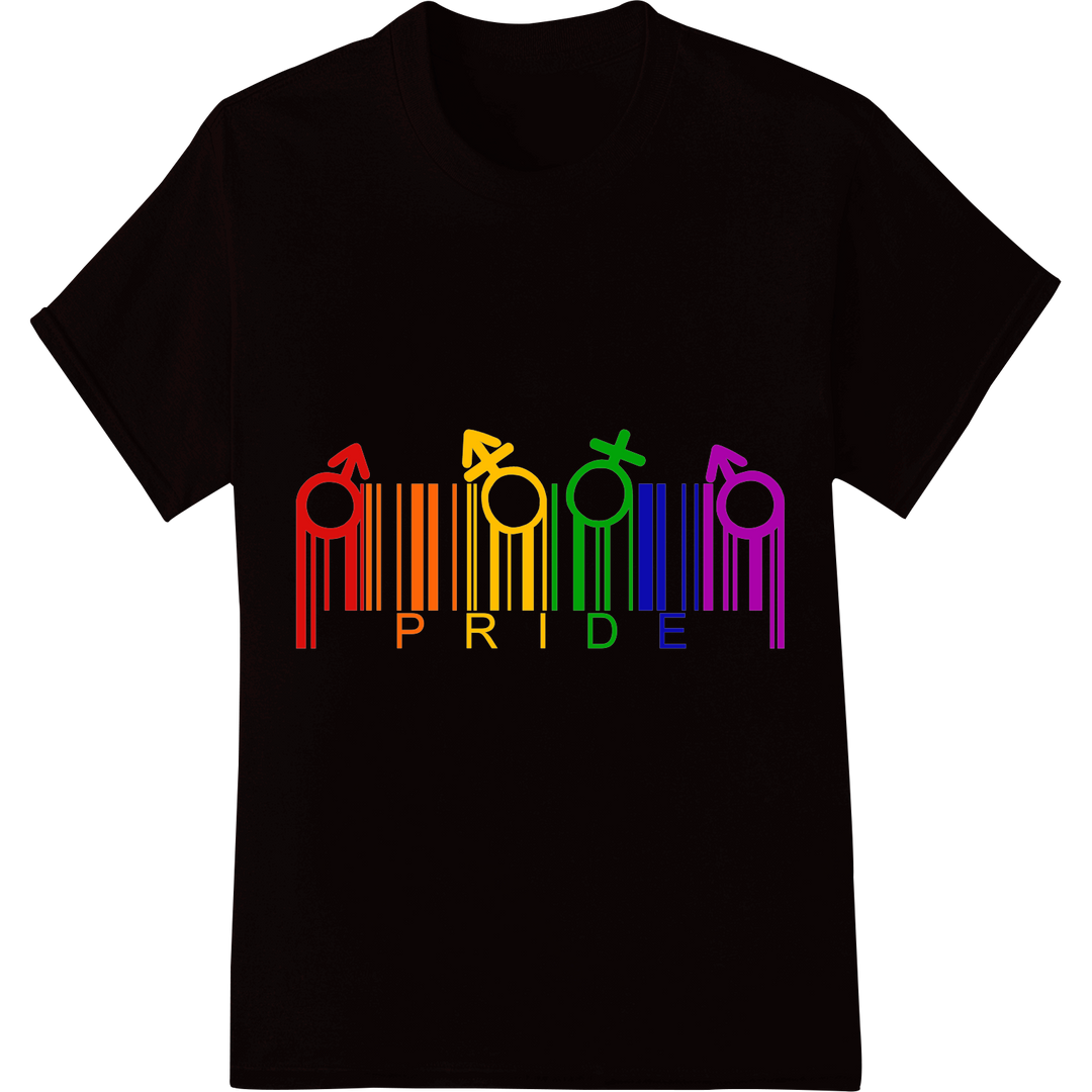 Show Your True Colors with Bold PRIDE Heat Transfer Print on black shirt - SUPERDTF-DTF Prints-DTF Transfers-Custom DTF Prints