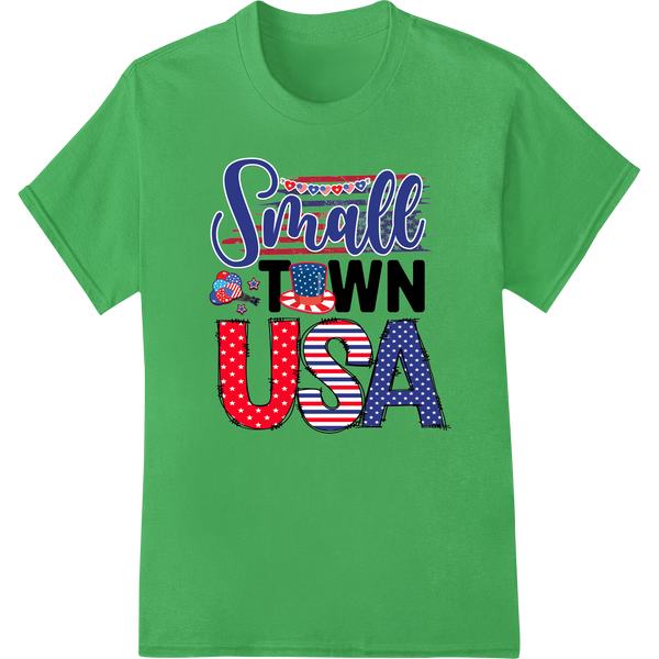 Personalized personalized clothing design for Patriotic Small Town USA 4th of July Heat Transfer