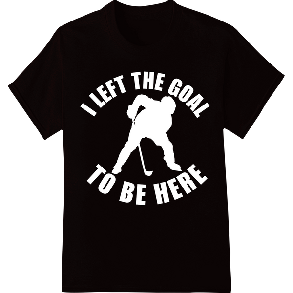 Sleek Ice Hockey DTF Print Heat Transfer | Elevate Your Gear on black shirt - SUPERDTF-DTF Prints-DTF Transfers-Custom DTF Prints