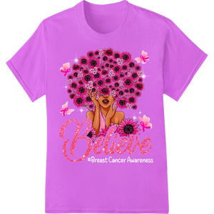 Believe in Butterfly Magic: Vibrant Floral DTF Print on purple shirt - SUPERDTF-DTF Prints-DTF Transfers-Custom DTF Prints