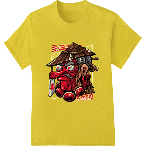 Fierce Samurai Mask Heat Transfer - Bold Japanese Design featuring professional t shirt prints