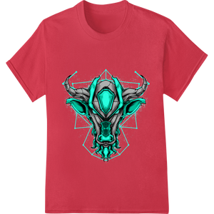 Fierce Geometric Bull Head - Abstract Tribal Design showcasing advanced DTF print shop technology