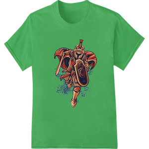 Fierce Spartan Warrior - Bold DTF Print Heat Transfer enhanced with professional bulk t-shirt printing