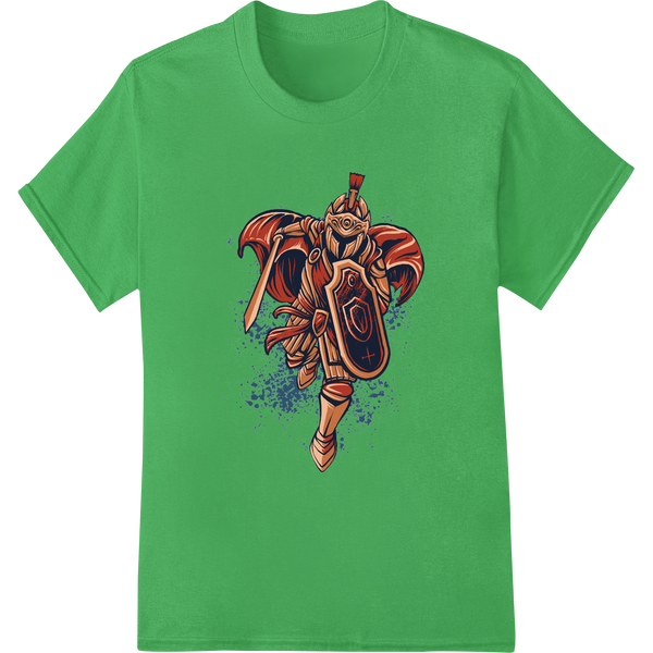 Fierce Spartan Warrior - Bold DTF Print Heat Transfer enhanced with professional bulk t-shirt printing