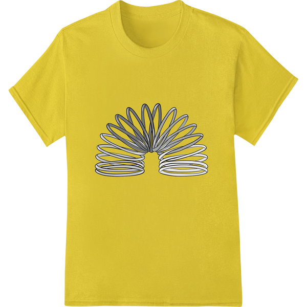 Spiral Spring: Minimalist Whimsy for DTF Transfers & Prints on yellow shirt - SUPERDTF-DTF Prints-DTF Transfers-Custom DTF Prints