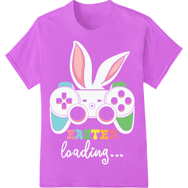 Adorable Funny Easter Bunnies - Cute Pastel DTF Print on purple shirt - SUPERDTF-DTF Prints-DTF Transfers-Custom DTF Prints