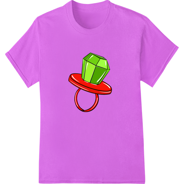 Captivating Emerald Ring Print for Luxurious DTF Transfers on purple shirt - SUPERDTF-DTF Prints-DTF Transfers-Custom DTF Prints