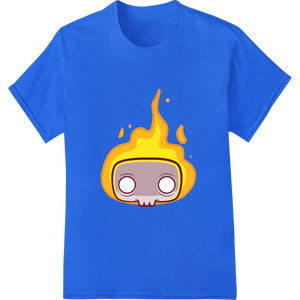 Vibrant custom apparel print on Fiery Flame Cartoon Heat Transfer Print | Super DTF