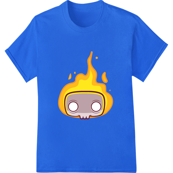 Vibrant custom apparel print on Fiery Flame Cartoon Heat Transfer Print | Super DTF