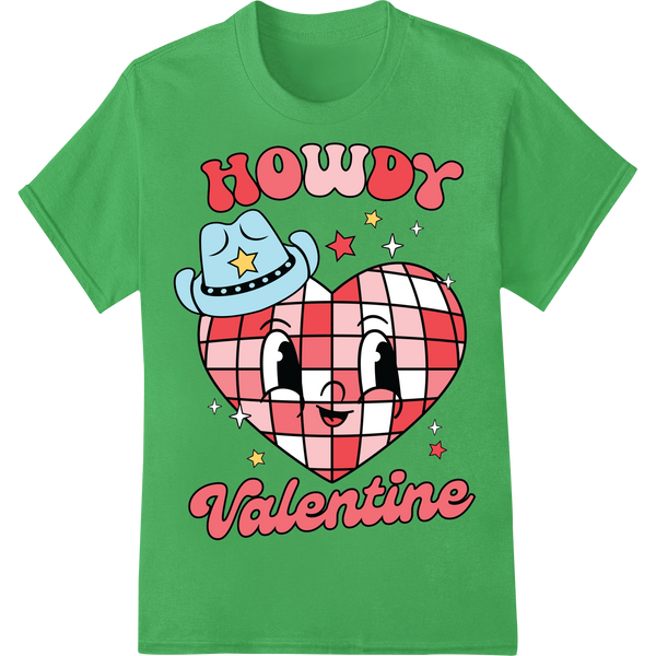 Groovy Hippie Heart: Spread Love This Valentine's Day on green shirt - SUPERDTF-DTF Prints-DTF Transfers-Custom DTF Prints