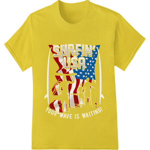 Surfing USA: Ride the Waves of Patriotic Style featuring professional custom t-shirts