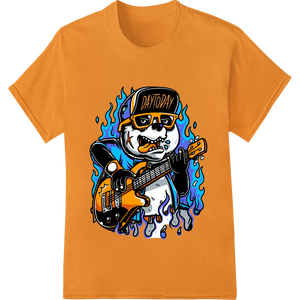 Custom custom t-shirts design - Rockstar Panda: Unleash Your Inner Rebel with Super DTF