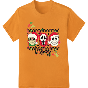 Expert custom garment printing craftsmanship on Slasher Christmas Vibes - Edgy Holiday Horror DTF Print