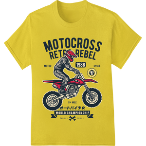 Vintage 1988 Motocross Rebel Heat Transfer - Ride Wild enhanced with professional DTF printing experts