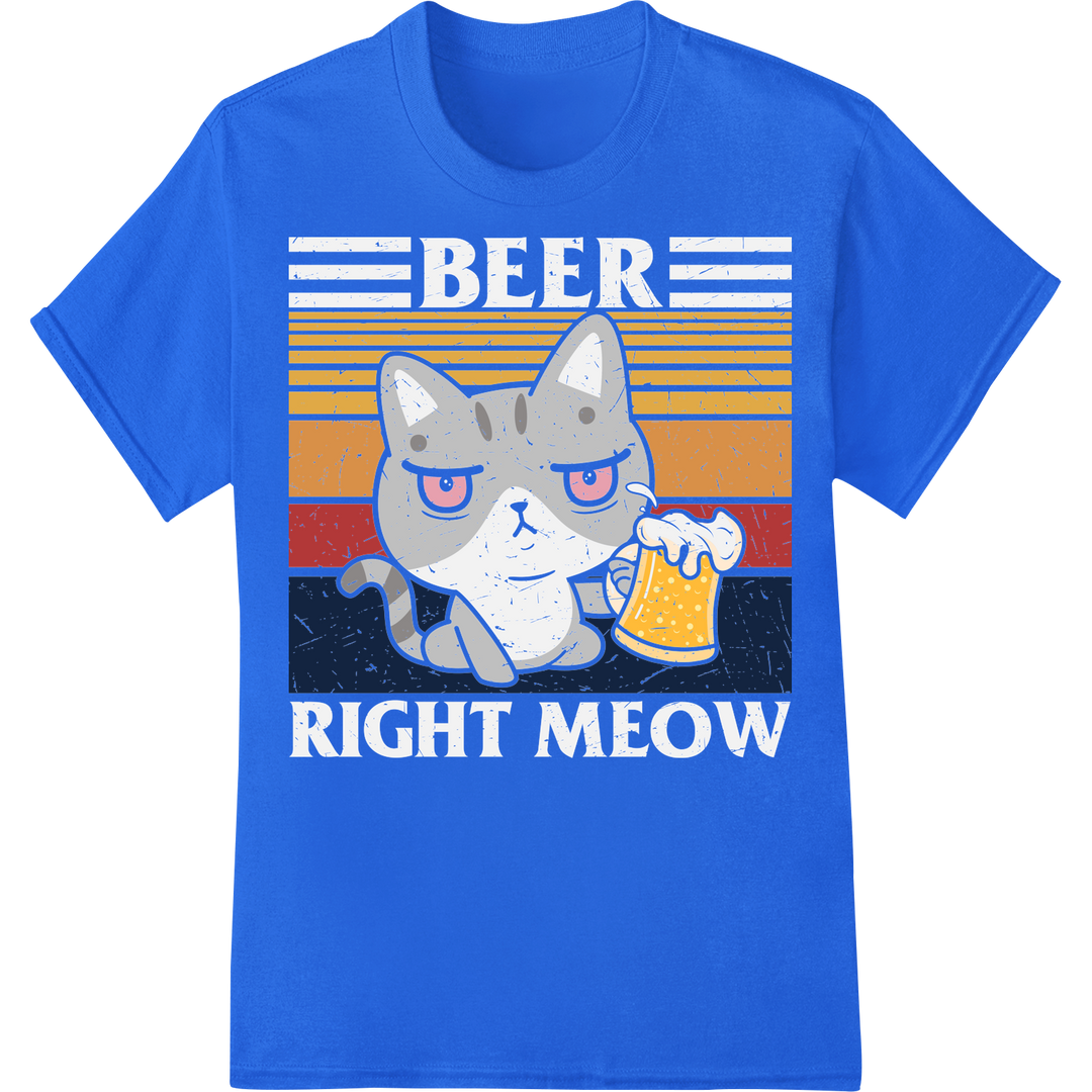 Purr-fect Cat Dad: Celebrate Fatherhood with Feline Fun on blue shirt - SUPERDTF-DTF Prints-DTF Transfers-Custom DTF Prints