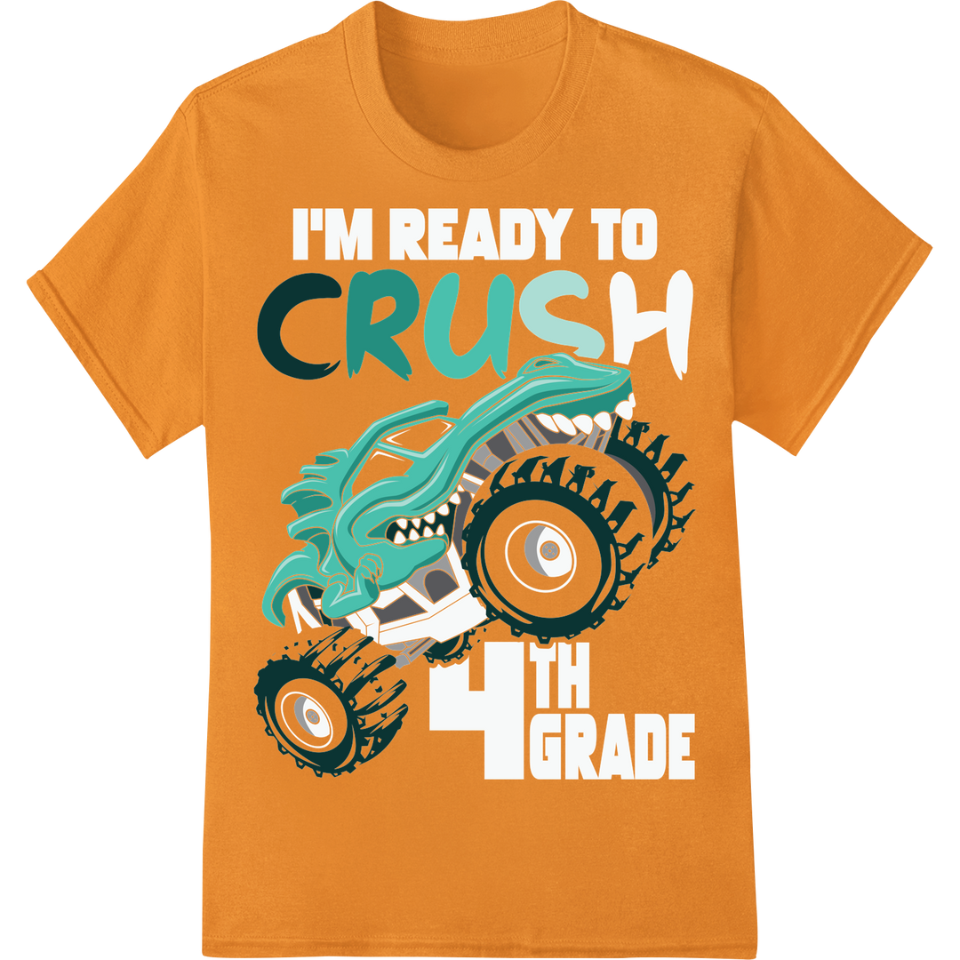 Bold 'CRUS' Automotive DTF Print Heat Transfer | Edgy Design on orange shirt - SUPERDTF-DTF Prints-DTF Transfers-Custom DTF Prints