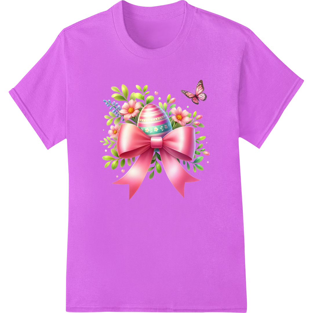 Enchanting Easter Egg DTF Transfer Print | Spring Delight on purple shirt - SUPERDTF-DTF Prints-DTF Transfers-Custom DTF Prints