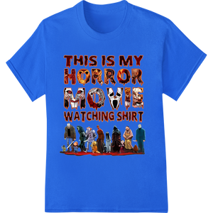 Unleash Your Inner Horror Fan with This Bold DTF Print Shirt enhanced with professional custom garment printing