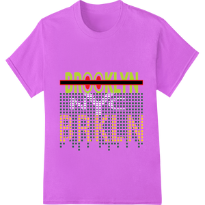 Personalized custom print solutions design for Retro Brooklyn Pixel Art Heat Transfer Design