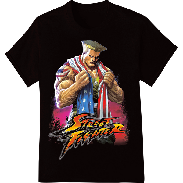 Street Fighter Fury: Explosive Artwork DTF Heat Transfer on black shirt - SUPERDTF-DTF Prints-DTF Transfers-Custom DTF Prints