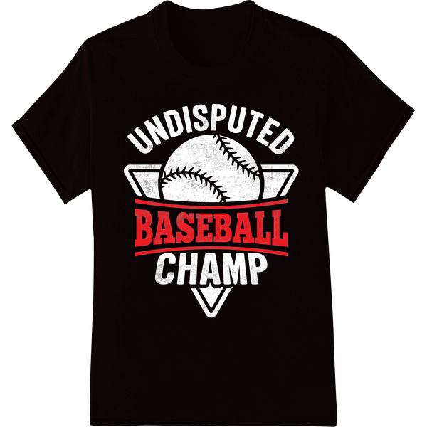 Bold 'BASEBALL' DTF Transfer Print | Sports Fan Apparel on black shirt - SUPERDTF-DTF Prints-DTF Transfers-Custom DTF Prints