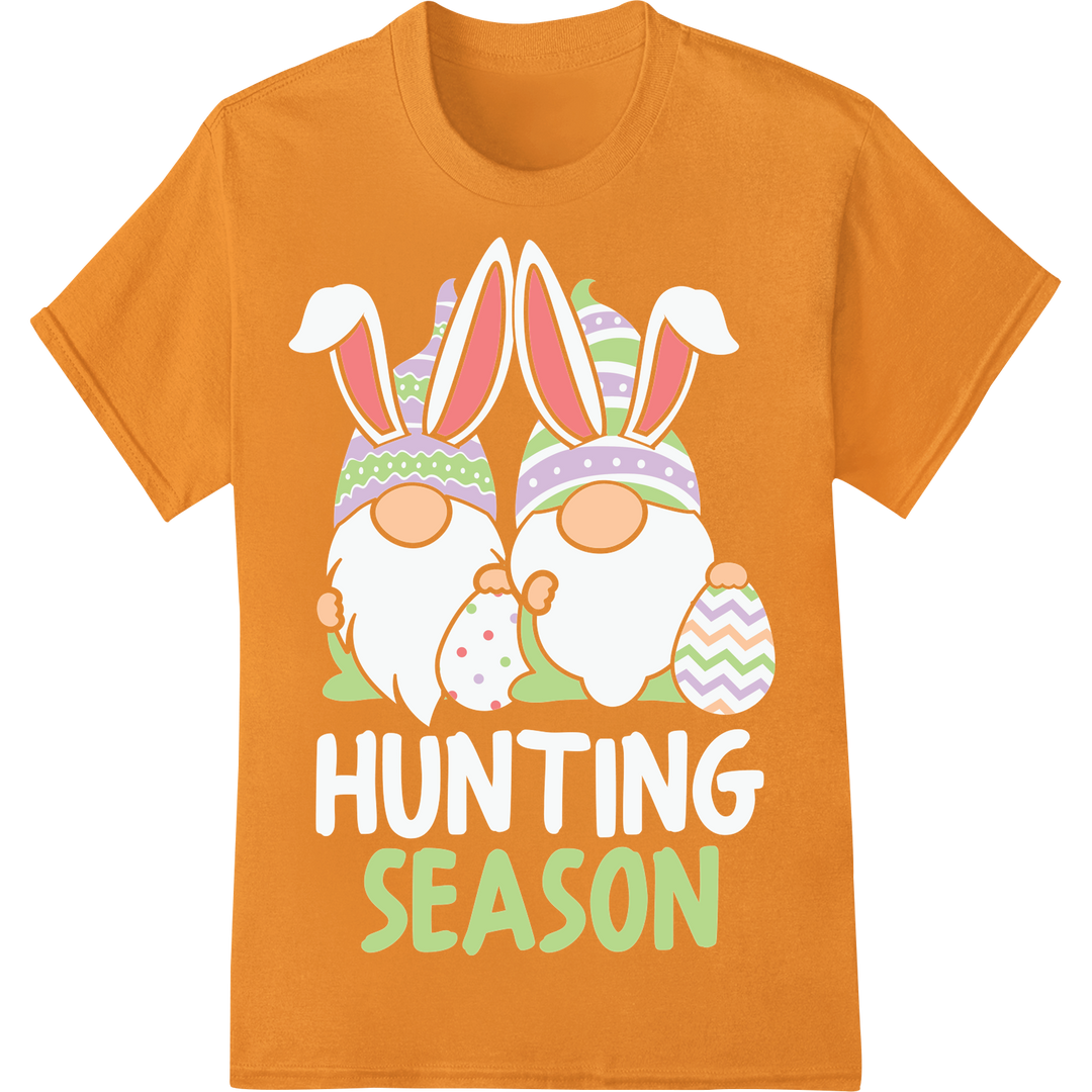 Adorable Easter Gnome Print Transfer - Festive Spring DTF Design on orange shirt - SUPERDTF-DTF Prints-DTF Transfers-Custom DTF Prints