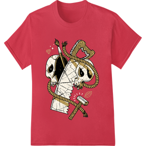 Day of the Dead Skull and Snake DTF Heat Transfer enhanced with professional high-quality t-shirt printing