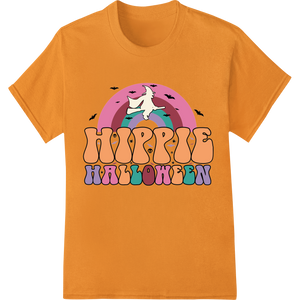 Groovy Hippie Halloween Bats Peace Sign Heat Transfer with custom custom garment printing artwork