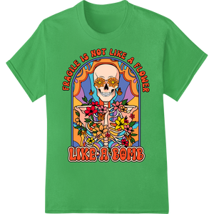 Durable personalized clothing applied to Psychedelic Skeleton: Peace Is Not Like a Flower