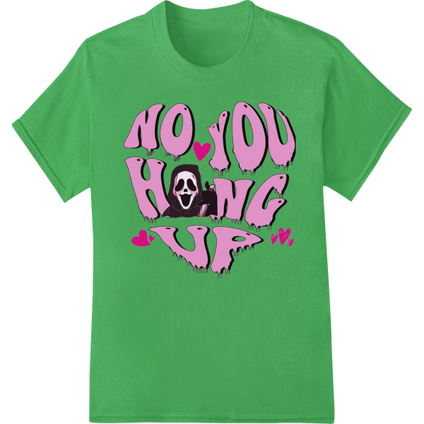 No You Graffiti Love: Valentine's Day Heat Transfer Print on green shirt - SUPERDTF-DTF Prints-DTF Transfers-Custom DTF Prints