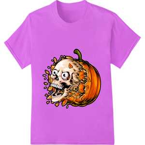 Custom DTF printing experts design - Wicked Pumpkin Skull - Spooky Halloween DTF Print Design