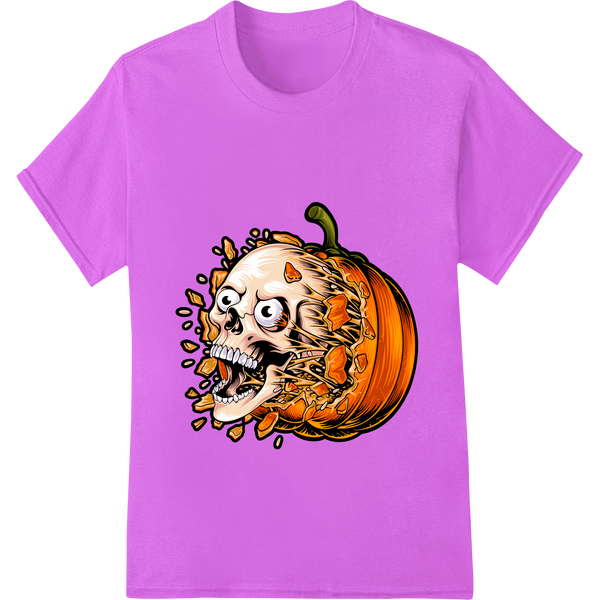 Custom DTF printing experts design - Wicked Pumpkin Skull - Spooky Halloween DTF Print Design