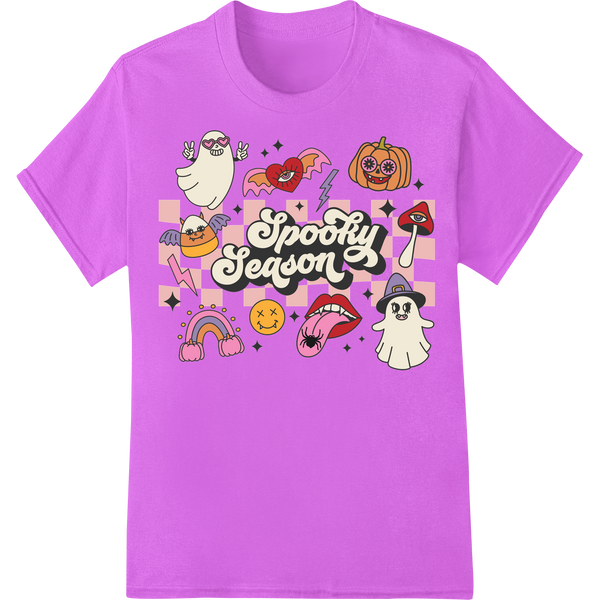 Cute Halloween Doodles - Spooky Season DTF Print Design on purple shirt - SUPERDTF-DTF Prints-DTF Transfers-Custom DTF Prints