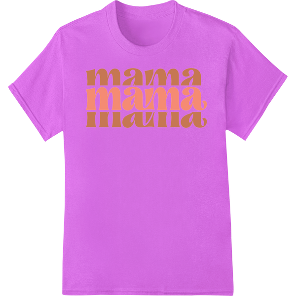 Heartfelt 'Mama' Typography: Celebrate Mother's Love on purple shirt - SUPERDTF-DTF Prints-DTF Transfers-Custom DTF Prints