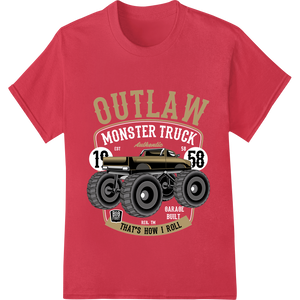 Expert digital printing craftsmanship on Vintage Outlaw 1858 Car DTF Print Heat Transfer