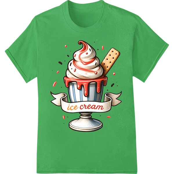 Scream for 'Ice Scream' this Halloween | DTF Print Transfer on green shirt - SUPERDTF-DTF Prints-DTF Transfers-Custom DTF Prints