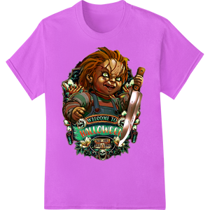 Chucky's Killer Halloween - Super DTF Print Heat Transfer showcasing advanced custom t-shirts technology