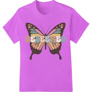 Redeemed Butterfly: Inspirational Colorful DTF Print Design enhanced with professional digital printing