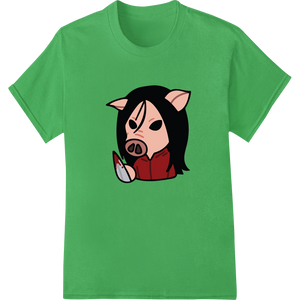 Innovative direct to film printing design on Fierce Angry Pig Cartoon - Bold DTF Print Heat Transfer