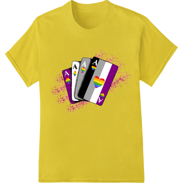 Vibrant LGBT Pride DTF Print Heat Transfer | Bold & Inclusive on yellow shirt - SUPERDTF-DTF Prints-DTF Transfers-Custom DTF Prints