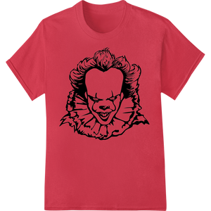 Pennywise Clown Portrait - Terrifying DTF Heat Transfer showcasing advanced direct to film printing technology