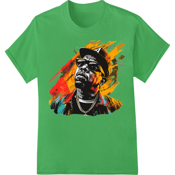 Unique garment printing for Fiery Abstract Portrait - Vivid Colors, Edgy Urban Style