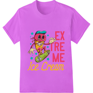 Cutting-edge DTF technology featured on Extreme Ice Cream Skateboarding DTF Print Heat Transfer