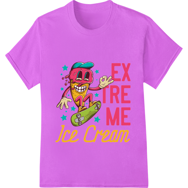 Cutting-edge DTF technology featured on Extreme Ice Cream Skateboarding DTF Print Heat Transfer