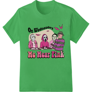 On Wednesday We Wear Pink - Funny Horror Halloween Print with custom durable print transfers artwork