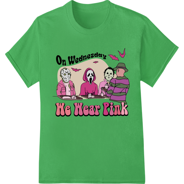 On Wednesday We Wear Pink - Funny Horror Halloween Print with custom durable print transfers artwork