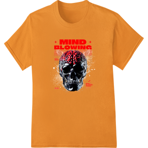 Personalized durable print transfers design for Mind-Blowing Skull: Haunting Abstract DTF Print Heat Transfer