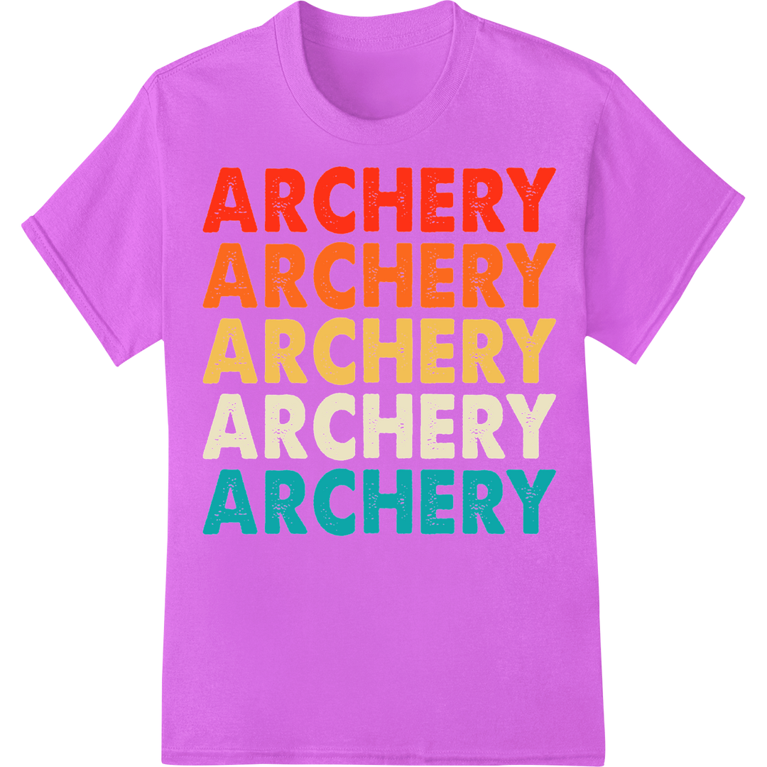 Bold Archery DTF Print Heat Transfer | Eye-Catching Design on purple shirt - SUPERDTF-DTF Prints-DTF Transfers-Custom DTF Prints